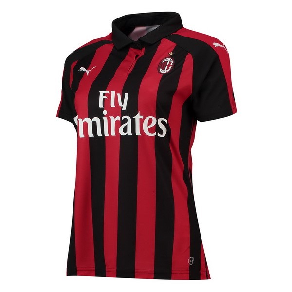 Maillot Football AC Milan Domicile Femme 2018-19 Rouge Noir